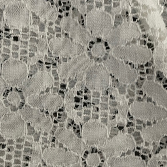 Fredericks of Hollywood Y2K Fairycore White Lace Cropped Top XL Romantic Vintage - Picture 4 of 5